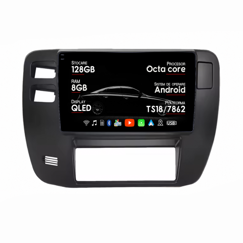 Patrol Y61 1997-2005 - Navigatie dedicata Nissan Patrol Y61 1997-2005, Gri, 8GB RAM 128GB ROM, Octacore, Platforma TS18, Android 14, Display QLED 9", Suporta camera 360", DSP, Carplay&Android Auto, SIM