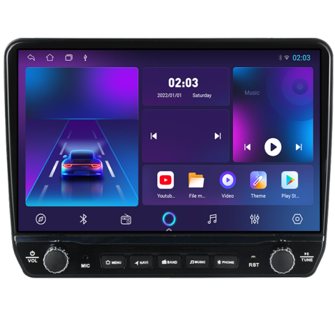 Navigatie dedicata Hyundai I40 2016 Tesla cu butoane rotative model 2024, 4GB RAM 64GB ROM, Procesor Quadcore, Android 14, Display QLED 10", DSP, Carplay&Android Auto [5]
