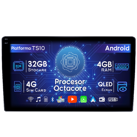 I40 2016 - Navigatie dedicata Hyundai i40 2016, 4GB RAM 32GB ROM, Octacore, Android 14, Display QLED 1K 9", DSP, Carplay&Android Auto, SIM 4G, Bluetooth, Ventilator Activ