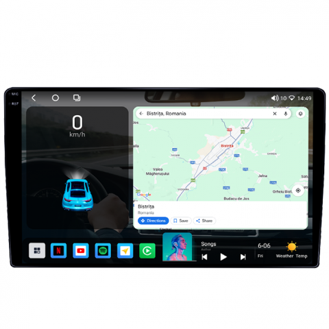 Navigatie dedicata Hyundai i40 2016, 4GB RAM 64GB ROM, Octacore, Android 14, Display QLED 1K 9", Carplay&Android Auto, SIM 4G, Ventilator Activ [1]
