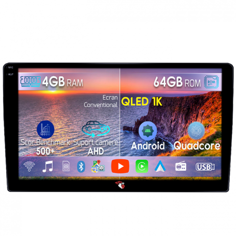 I40 2016 - Navigatie dedicata Hyundai i40 2016, 4GB RAM 64GB ROM, Octacore, Android 14, Display QLED 1K 9", Carplay&Android Auto, SIM 4G, Ventilator Activ