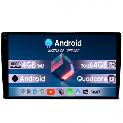 I40 2016 - Navigatie dedicata Hyundai i40 2016, 4GB RAM 64GB ROM, Quad Core, Display 9" QLED 1K, Carplay, Android 14, Bluetooth, Magazin Play, Suport Camere AHD