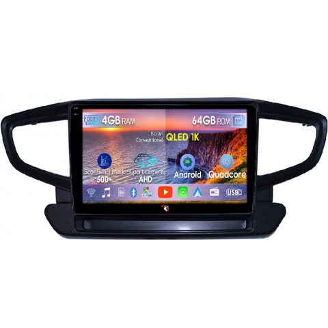 Hyundai Ioniq 2016-2020 - Navigatie dedicata Hyundai Ioniq 2016-2020, 4GB RAM 64GB ROM, Octacore, Android 14, Display QLED 9", DSP, Carplay&Android Auto, SIM 4G, Ventilator Activ