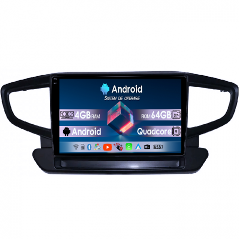 Hyundai - Navigatie dedicata Hyundai Ioniq 2016-2020, 4GB RAM 64GB ROM, Quad Core, Display 9" QLED 1K, Carplay, Android 14, Bluetooth, Magazin Play, Suport Camere AHD