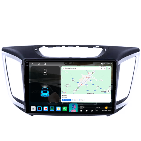 Navigatie dedicata Hyundai IX25 2015-2019, 4GB RAM 64GB ROM, Procesor Qualcomm Octacore, Android 14, Rezolutie 2K, Display QLED 9", DSP, Carplay&Android Auto, SIM 4G [1]