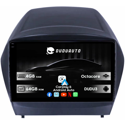 IX35 2009-2015 - Navigatie dedicata Hyundai IX35 2009-2015, DUDU3, 4GB RAM 64GB ROM, Octacore, Platforma 8581, Android, Display QLED 9", DSP, Carplay&AndroidAuto