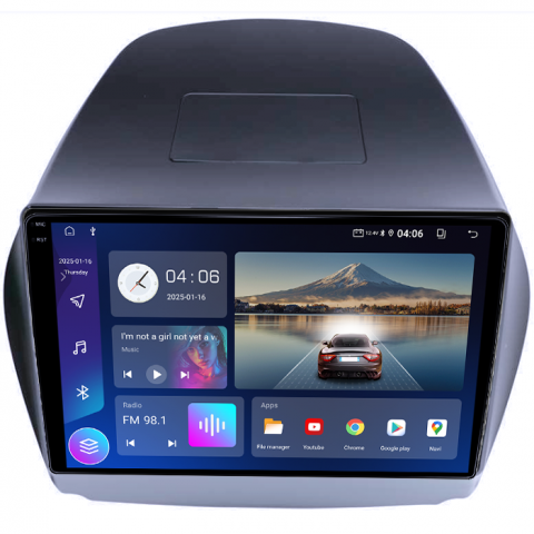 Navigatie dedicata Hyundai IX35 2009-2015, 4GB RAM 64GB ROM, Quad Core, Display 9" QLED 1K, Carplay, Android 14, Bluetooth, Magazin Play, Suport Camere AHD [1]