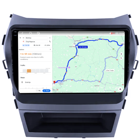 Navigatie dedicata Hyundai IX45 2013-2017, 4GB RAM 64GB ROM, Procesor Qualcomm Octacore, Android 14, Rezolutie 2K, Display QLED 9", DSP, Carplay&Android Auto, SIM 4G [5]