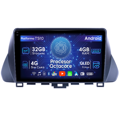 Hyundai - Navigatie dedicata Hyundai Lafesta 2019,4GB RAM 32GB ROM, Octacore, Android 14, Display QLED 1K 9", DSP, Carplay&Android Auto, SIM 4G, Bluetooth, Ventilator Activ