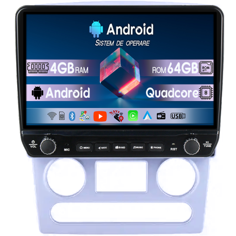 Navigatii Dedicate - Navigatie dedicata Hyundai Rohens Coupe 2004-2006 Tesla cu butoane rotative model 2024, 4GB RAM 64GB ROM, Procesor Quadcore, Android 14, Display QLED 10", DSP, Carplay&Android Auto