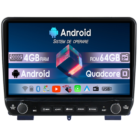 Rohens Coupe 2009-2011 - Navigatie dedicata Hyundai Rohens Genesis Coupe Tesla cu butoane rotative model 2024, 4GB RAM 64GB ROM, Procesor Quadcore, Android 14, Display QLED 10", DSP, Carplay&Android Auto