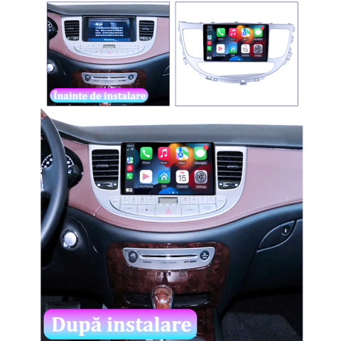 Navigatie dedicata Hyundai Rohens Genesis 2008-2013, 4GB RAM 64GB ROM, Procesor Qualcomm Octacore, Android 14, Rezolutie 2K, Display QLED 9", DSP, Carplay&Android Auto, SIM 4G [6]