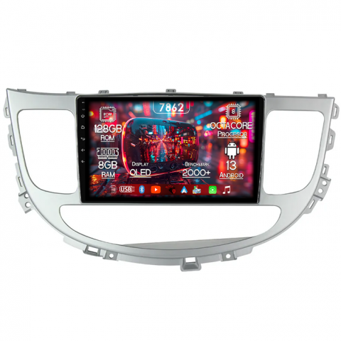 Hyundai - Navigatie dedicata Hyundai Rohens Genesis 2008-2013, 8GB RAM 128GB ROM, Octacore, Platforma 7862,Android 13, Display QLED 9”, Suporta camera 360º, DSP, Carplay&Android Auto, SIM 4G, Ventilator Activ