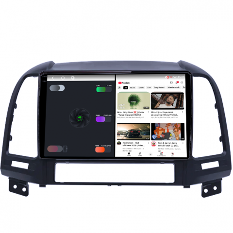 Navigatie dedicata Hyundai Santa Fe 2005-2012, 4GB RAM 64GB ROM, Octacore, Android 14, Display QLED 1K 9", Carplay&Android Auto, SIM 4G, Ventilator Activ [2]