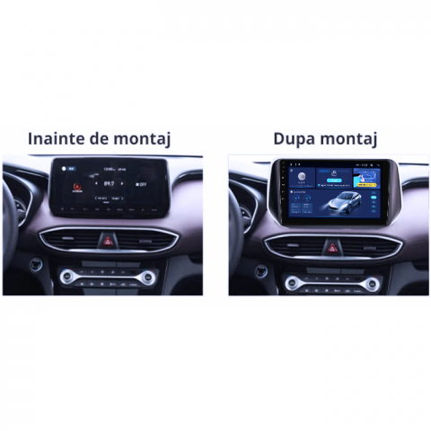 Navigatie dedicata Hyundai Santa Fe 2018+, 4GB RAM 64GB ROM, Quadcore, Android 14, Display QLED 1K, 9", DSP, Carplay&Android Auto, Suport camere AHD [4]