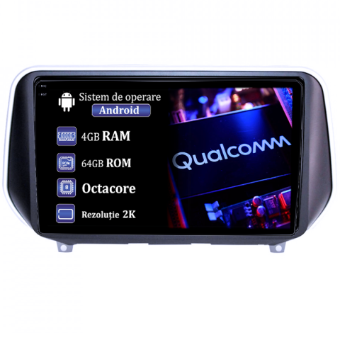 Hyundai - Navigatie dedicata Hyundai Santa Fe 2018+, 4GB RAM 64GB ROM, Procesor Qualcomm Octacore, Android 14, Rezolutie 2K, Display QLED 9", DSP, Carplay&Android Auto, SIM 4G