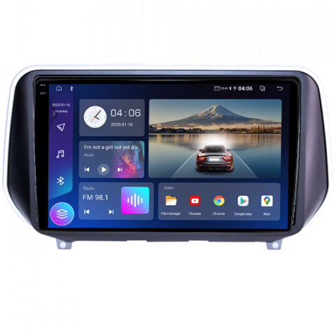 Navigatie dedicata Hyundai Santa Fe 2018+, 4GB RAM 64GB ROM, Procesor Qualcomm Octacore, Android 14, Rezolutie 2K, Display QLED 9", DSP, Carplay&Android Auto, SIM 4G [1]