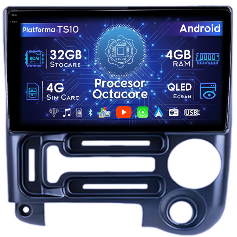 Hyundai Santro 2006-2015 - Navigatie dedicata Hyundai Santro 2006-2015 , 4GB RAM 32GB ROM, Octacore, Android 14, Display QLED 1K 9", DSP, Carplay&Android Auto, SIM 4G, Bluetooth, Ventilator Activ