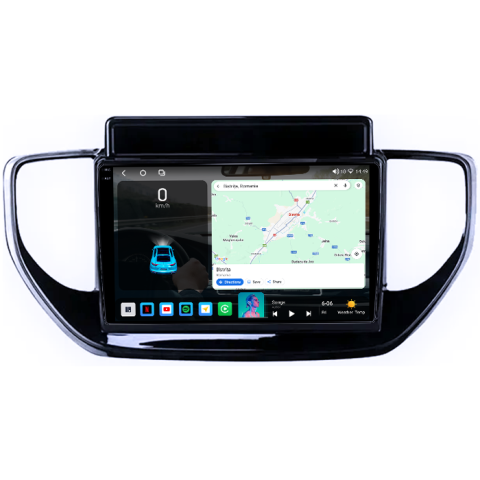 Navigatie dedicata Hyundai Solaris 2 2020-2021, 4GB RAM 64GB ROM, Procesor Qualcomm Octacore, Android 14, Rezolutie 2K, Display QLED 9", DSP, Carplay&Android Auto, SIM 4G [1]
