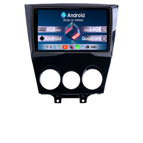 RX8 2008-2021 - Navigatie dedicata Mazda RX-8 2009-2011, 4GB RAM 64GB ROM, Quadcore, Android 14, Display QLED  9", DSP, Carplay&Android Auto, Suport camere AHD