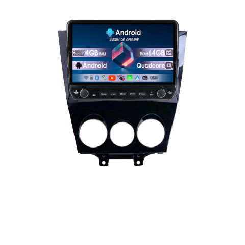 RX8 2008-2021 - Navigatie dedicata Mazda RX-8 2009-2011 Tesla Cu Butoane Rotative Model 2024, 4GB RAM 64GB ROM, Procesor Quadcore, Android 14, Display QLED 10", DSP, Carplay&AndroidAuto