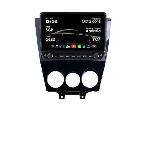 Navigatii Dedicate - Navigatie dedicata Mazda RX-8 2009-2011 Tesla Cu Butoane Rotative Model 2024, ANDROID 13, 10 inch , 8+128GB, Internet, Aplicatii, Waze, GPS