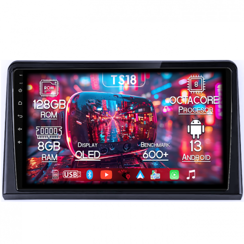 Hyundai - Navigatie dedicata Hyundai Sonata 7 2017-2019, 8GB RAM 128GB ROM, Octacore, Platforma TS18, Android 13, Display QLED 9”, Suporta camera 360º, DSP, Carplay&Android Auto, SIM 4G, Ventilator Activ