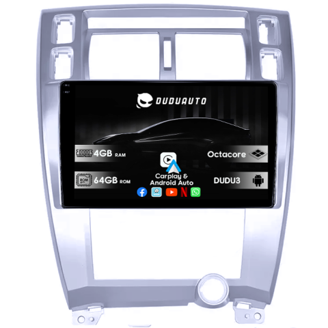 Navigatii Dedicate - Navigatie dedicata Hyundai Tucson 1 2004-2009, DUDU3, 4GB RAM 64GB ROM, Octacore, Platforma 8581, Android, Display QLED 9", DSP, Carplay&AndroidAuto