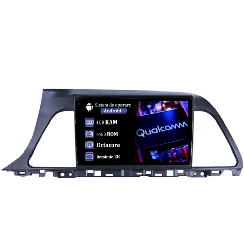 Sonata9 2015-2018 - Navigatie dedicata Hyundai Sonata 9 2015-2018, 4GB RAM 64GB ROM, Procesor Qualcomm Octacore, Android 14, Rezolutie 2K, Display QLED 9", DSP, Carplay&Android Auto, SIM 4G