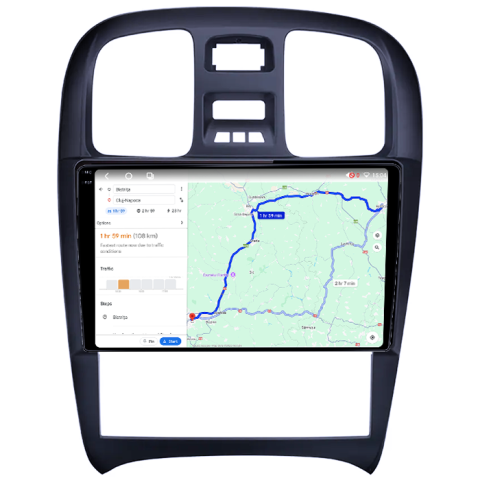 Navigatie dedicata Hyundai Sonata Fe 2004-2012, 4GB RAM 64GB ROM, Procesor Qualcomm Octacore, Android 14, Rezolutie 2K, Display QLED 9", DSP, Carplay&Android Auto, SIM 4G [5]