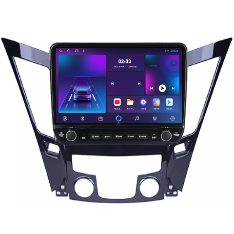 Navigatie dedicata Hyundai Sonata 2009-2014 Tesla cu butoane rotative model 2024, 4GB RAM 64GB ROM, Procesor Quadcore, Android 14, Display QLED 10", DSP, Carplay&Android Auto [4]