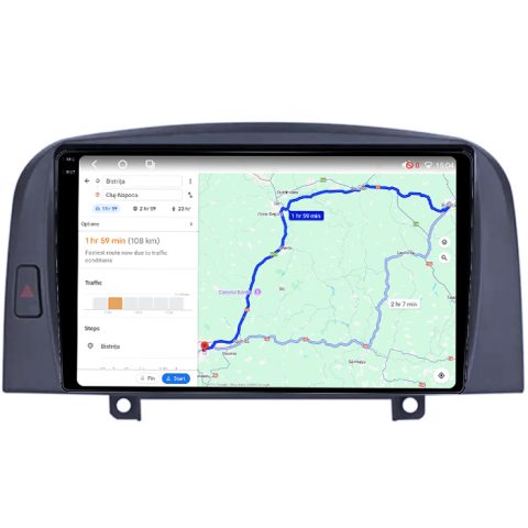 Navigatie dedicata Hyundai Sonata NF 2004-2008, 4GB RAM 64GB ROM, Procesor Qualcomm Octacore, Android 14, Rezolutie 2K, Display QLED 9", DSP, Carplay&Android Auto, SIM 4G [5]