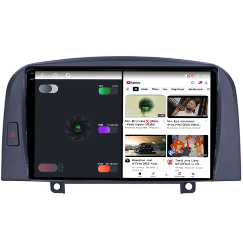 Navigatie dedicata Hyundai Sonata NF 2004-2008, 4GB RAM 64GB ROM, Procesor Qualcomm Octacore, Android 14, Rezolutie 2K, Display QLED 9", DSP, Carplay&Android Auto, SIM 4G [2]
