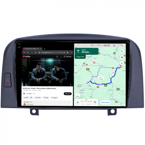 Navigatie dedicata Hyundai Sonata NF 2004-2008, 4GB RAM 64GB ROM, Quad Core, Display 9" QLED 1K, Carplay, Android 14, Bluetooth, Magazin Play, Suport Camere AHD [4]