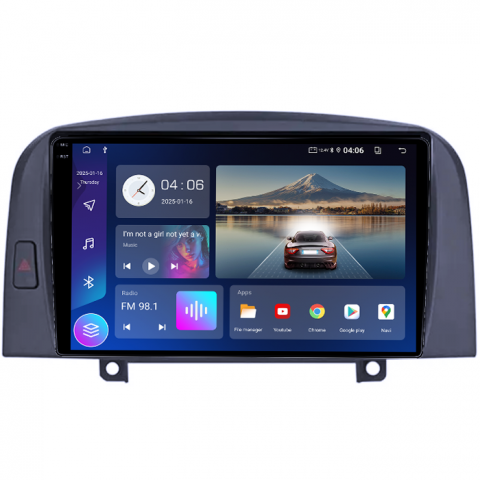 Navigatie dedicata Hyundai Sonata NF 2004-2008, 4GB RAM 64GB ROM, Quad Core, Display 9" QLED 1K, Carplay, Android 14, Bluetooth, Magazin Play, Suport Camere AHD [1]