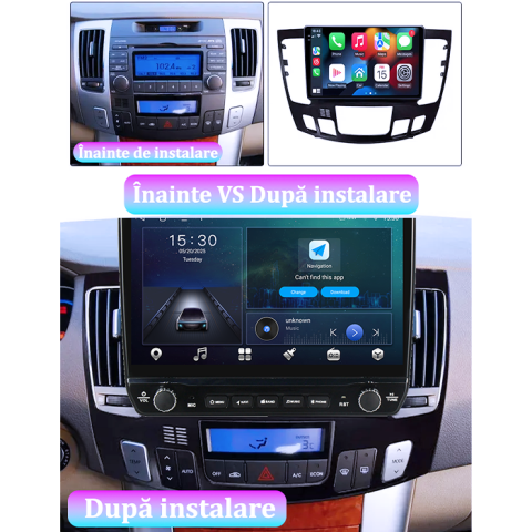 Navigatie dedicata Hyundai Sonata NF 2009 Tesla cu butoane rotative model 2024, 4GB RAM 64GB ROM, Procesor Quadcore, Android 14, Display QLED 10", DSP, Carplay&Android Auto [1]