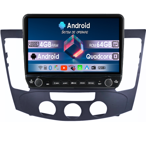 Sonata NF 2009 - Navigatie dedicata Hyundai Sonata NF 2009 Tesla cu butoane rotative model 2024, 4GB RAM 64GB ROM, Procesor Quadcore, Android 14, Display QLED 10", DSP, Carplay&Android Auto