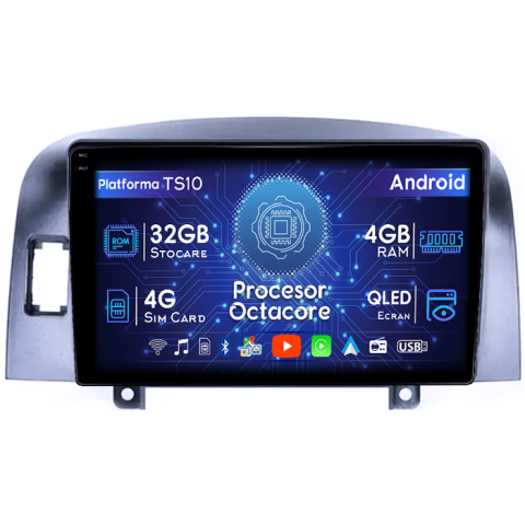 Sonata NF 2004-2008 - Navigatie dedicata Hyundai Sonata NF 2006, 4GB RAM 32GB ROM, Octacore, Android 14, Display QLED 1K 9", DSP, Carplay&Android Auto, SIM 4G, Bluetooth, Ventilator Activ