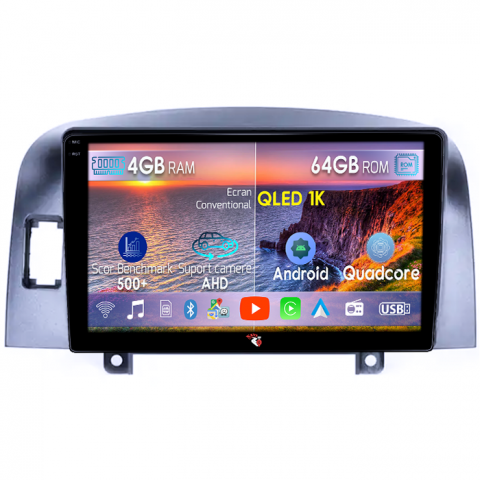 Hyundai - Navigatie dedicata Hyundai Sonata NF 2006, 4GB RAM 64GB ROM, Octacore, Android 14, Display QLED 1K 9", Carplay&Android Auto, SIM 4G, Ventilator Activ