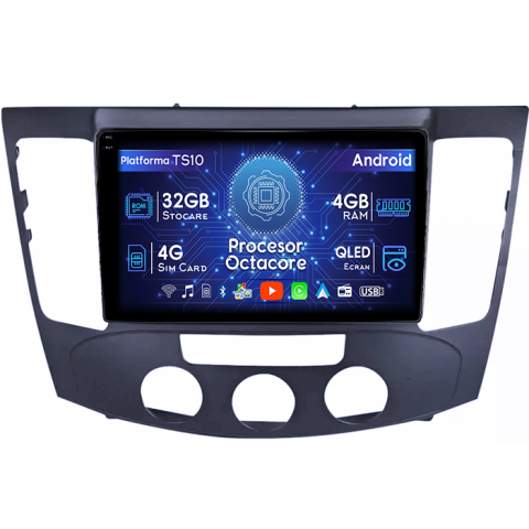Sonata NF 2009 - Navigatie dedicata Hyundai Sonata NF 2009, 4GB RAM 32GB ROM, Octacore, Android 14, Display QLED  9", DSP, Carplay&Android Auto, SIM 4G, Bluetooth, Ventilator Activ