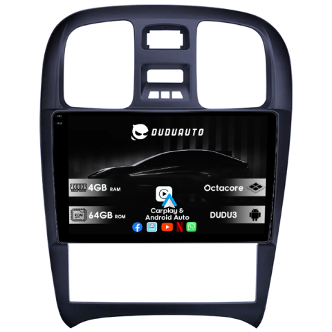 Navigatii Dedicate - Navigatie dedicata Hyundai Sonata Fe 2004-2012, DUDU3, 4GB RAM 64GB ROM, Octacore, Platforma 8581, Android, Display QLED 9", DSP, Carplay&AndroidAuto