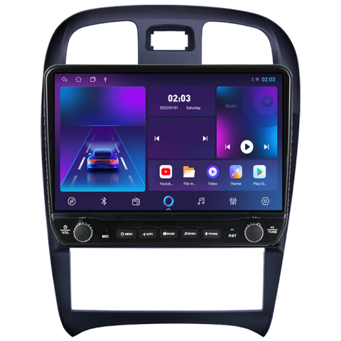 Navigatie dedicata Hyundai Sonata Fe 2004-2012 Tesla cu butoane rotative model 2024, 4GB RAM 64GB ROM, Procesor Quadcore, Android 14, Display QLED 10", DSP, Carplay&Android Auto [4]