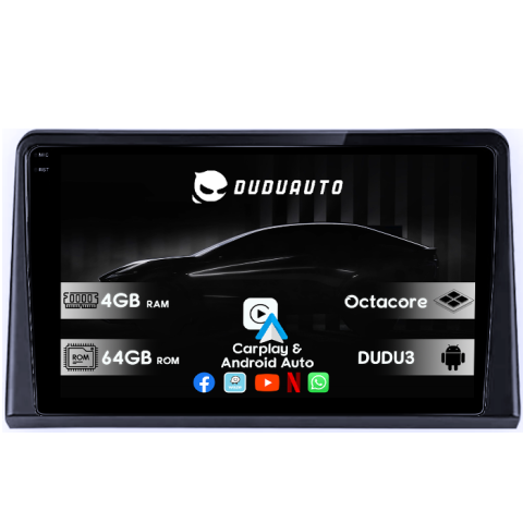 Navigatii Dedicate - Navigatie dedicata Hyundai Sonata 7 2017-2019, DUDU3, 4GB RAM 64GB ROM, Octacore, Platforma 8581, Android, Display QLED 9", DSP, Carplay&AndroidAuto