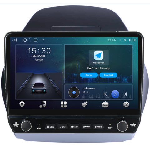 Navigatie dedicata Hyundai Tucson 2009-2015 Ix 35 Tesla cu butoane rotative model 2024, 4GB RAM 64GB ROM, Procesor Quadcore, Android 14, Display QLED 10", DSP, Carplay&Android Auto [6]