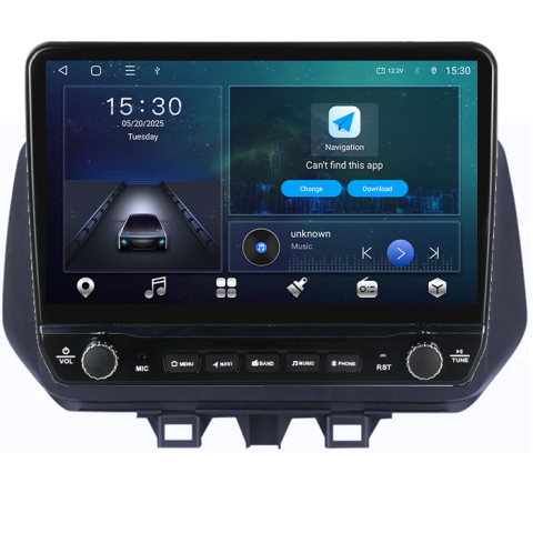 Navigatie dedicata Hyundai Tucson 2018-2020 Tesla cu butoane rotative model 2024, 4GB RAM 64GB ROM, Procesor Quadcore, Android 14, Display QLED 10", DSP, Carplay&Android Auto [5]