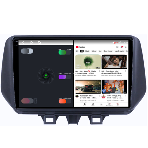 Navigatie dedicata Hyundai Tucson 2018-2020, 4GB RAM 64GB ROM, Procesor Qualcomm Octacore, Android 14, Rezolutie 2K, Display QLED 10", DSP, Carplay&Android Auto, SIM 4G [2]