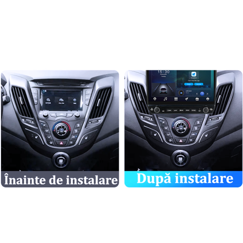 Navigatie dedicata Hyundai Veloster FS 2011-2017 Tesla cu butoane rotative model 2024, 4GB RAM 64GB ROM, Procesor Quadcore, Android 14, Display QLED 10", DSP, Carplay&Android Auto [2]