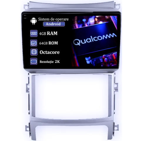 Veracruz IX55 2006-2015 - Navigatie dedicata Hyundai Veracruz IX55 2006-2015, 4GB RAM 64GB ROM, Procesor Qualcomm Octacore, Android 14, Rezolutie 2K, Display QLED 9", DSP, Carplay&Android Auto, SIM 4G