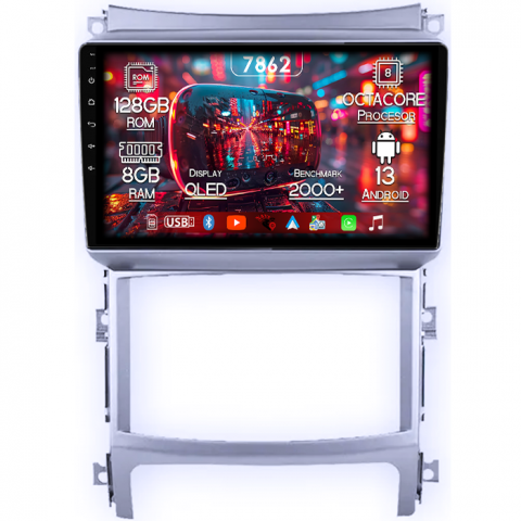 Hyundai - Navigatie dedicata Hyundai Veracruz IX55 2006-2015, 8GB RAM 128GB ROM, Octacore, Platforma 7862,Android 13, Display QLED 9”, Suporta camera 360º, DSP, Carplay&Android Auto, SIM 4G, Ventilator Activ