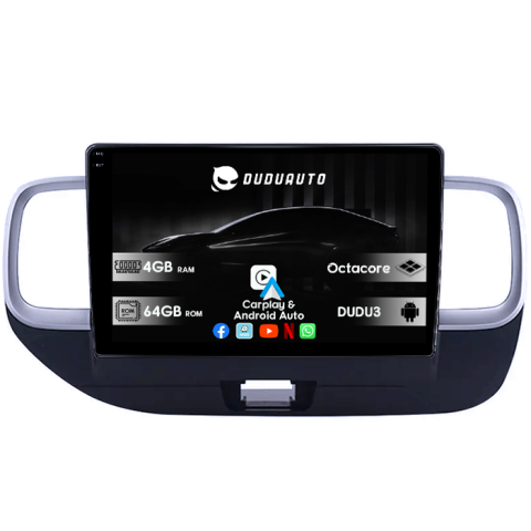 Navigatii Dedicate - Navigatie dedicata Hyundai Venue 2019-2020, DUDU3, 4GB RAM 64GB ROM, Octacore, Platforma 8581, Android, Display QLED 9", DSP, Carplay&AndroidAuto